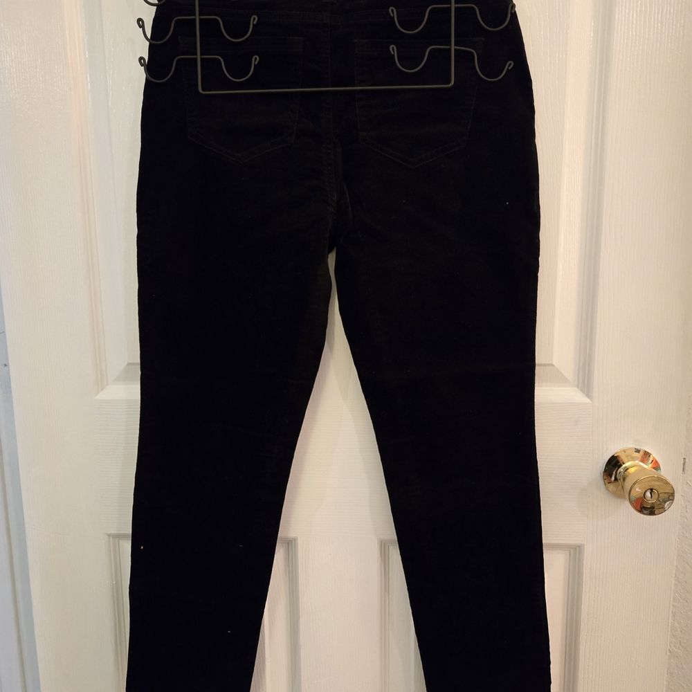 Black Corduroy Pants, By Charter Club. Tummy Slimming, Size 6